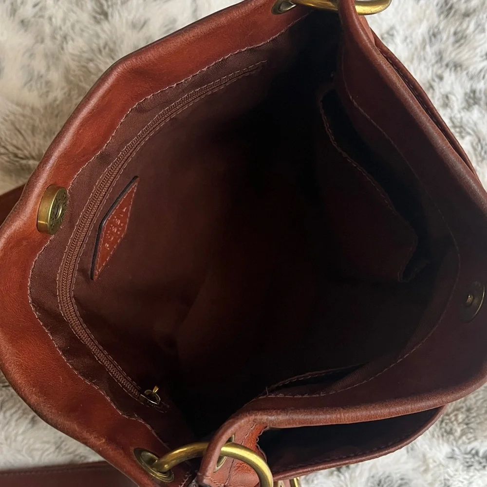 Leather Fossil Shoulder Cross Body Purse - Picture 5 of 6